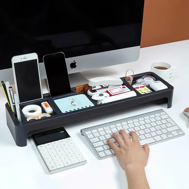 Desk Organizer Box Office Keyboard Storage Rack Table Desktop Storage Holder Multigrid Drawer Home Stationery Storage Accessorie